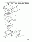 REFRIGERATOR SHELF PARTS Diagram and Parts List for GC3SHAXVS01  Whirlpool Refrigerator