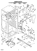 LINER PARTS Diagram and Parts List for ER8AHMXRB01  Whirlpool Refrigerator