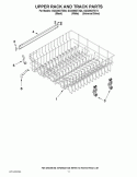 UPPER RACK AND TRACK PARTS Diagram and Parts List for GU3200XTXB3  Whirlpool Dishwasher