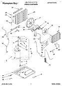 UNIT, LITERATURE Diagram and Parts List for BHAC1000BS0  Whirlpool Air Conditioner