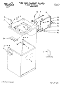 TOP AND CABINET PARTS Diagram and Parts List for 7MLSC9545JQ5  Whirlpool Washer