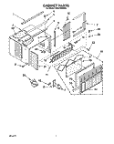 CABINET Diagram and Parts List for BHAC1000XS3  Whirlpool Air Conditioner