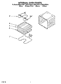 INTERNAL OVEN PARTS Diagram and Parts List for RBD275PDS14  Whirlpool Wall Oven