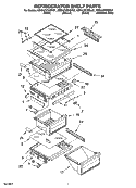 REFRIGERATOR SHELF PARTS Diagram and Parts List for KSRA22CNBT01  KitchenAid Refrigerator