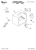 CABINET PARTS Diagram and Parts List for EL02CCXPB00  Whirlpool Refrigerator