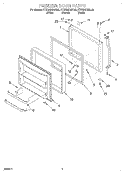 FREEZER DOOR Diagram and Parts List for KTRS25KGBL02  KitchenAid Refrigerator