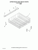 UPPER RACK AND TRACK PARTS Diagram and Parts List for IWU98663  Inglis Dishwasher