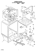 LINER Diagram and Parts List for RT18AKXKQ01  Roper Refrigerator