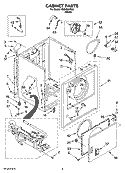 CABINET PARTS Diagram and Parts List for IGD4300TQ0  Inglis Dryer