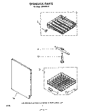 DISHRACK Diagram and Parts List for SHU45010  Whirlpool Dishwasher