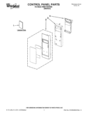 CONTROL PANEL PARTS Diagram and Parts List for WMH1164XWS5  Whirlpool Microwave