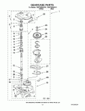 GEARCASE PARTS Diagram and Parts List for 7MWT99940VW1  Whirlpool Washer