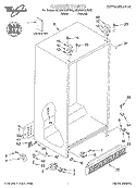CABINET, LITERATURE Diagram and Parts List for 8ED22PQXFW02  Whirlpool Refrigerator