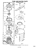 PUMP AND MOTOR Diagram and Parts List for SHF7800W0  Whirlpool Dishwasher