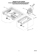 BASE PLATE PARTS Diagram and Parts List for GT4185SKS3  Whirlpool Microwave