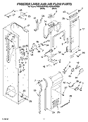 FREEZER LINER AND AIR FLOW PARTS Diagram and Parts List for KSSO42QMW00  KitchenAid Refrigerator