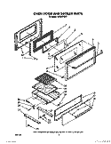 OVEN DOOR AND BROILER Diagram and Parts List for 1SF034PEN2  Whirlpool Range