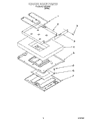 HIDDEN BAKE PARTS, MISCELLANEOUS PARTS Diagram and Parts List for GJP85802  Whirlpool Range