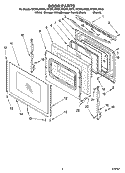 DOOR PARTS, MISCELLANEOUS PARTS Diagram and Parts List for RF367LXMB0  Whirlpool Range