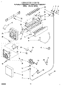 ICEMAKER, LIT/OPTIONAL Diagram and Parts List for KTLS25QDWH01  KitchenAid Refrigerator