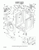 CABINET PARTS Diagram and Parts List for 3LCED9100WQ0  Whirlpool Dryer