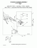 W10293911 BURNER ASSEMBLY Diagram and Parts List for WGD9050XW1  Whirlpool Dryer
