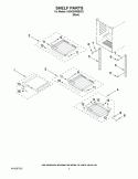 SHELF PARTS Diagram and Parts List for KUWO24RSBX02  KitchenAid Wine and Beverage Cooler