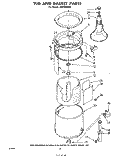 TUB AND BASKET Diagram and Parts List for LHC4500W1  Whirlpool Washer