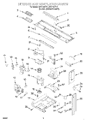 INTERIOR AND VENTILATION Diagram and Parts List for MH6140XFB1  Whirlpool Microwave