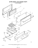 OVEN DOOR AND BROILER Diagram and Parts List for SF302BERW1  Whirlpool Range