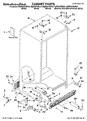 CABINET PARTS Diagram and Parts List for KSRP25FSSS01  KitchenAid Refrigerator