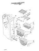 FREEZER LINER Diagram and Parts List for 3XED7SHGKB01  Whirlpool Refrigerator