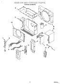 AIRFLOW AND CONTROL Diagram and Parts List for ACQ052PK0  Whirlpool Air Conditioner