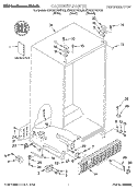 CABINET, LITERATURE Diagram and Parts List for KSRS27FGBT03  KitchenAid Refrigerator