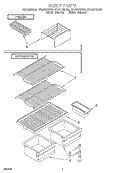 SHELF Diagram and Parts List for RT14HDXDN03  Roper Refrigerator