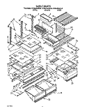 SHELF, LIT/OPTIONAL Diagram and Parts List for KTRS22KAAL01  KitchenAid Refrigerator