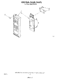 CONTROL PANEL Diagram and Parts List for MW8700XR0  Whirlpool Microwave