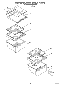 REFRIGERATOR SHELF PARTS Diagram and Parts List for RS22AGXTQ00  Roper Refrigerator