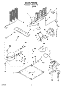 UNIT Diagram and Parts List for ET19GKXJW00  Whirlpool Refrigerator