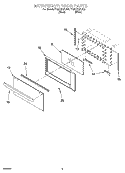MICROWAVE DOOR PARTS Diagram and Parts List for YGSC278PJB0  Whirlpool Microwave Oven Combo