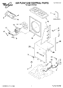 AIR FLOW AND CONTROL PARTS Diagram and Parts List for AD50USL4  Whirlpool Dehumidifier