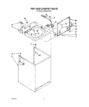 TOP AND CABINET, LIT/OPTIONAL Diagram and Parts List for 4LA9300XYW0  Whirlpool Washer