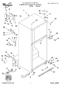 CABINET Diagram and Parts List for 4ET18NKXFN01  Whirlpool Refrigerator