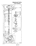 GEARCASE Diagram and Parts List for LA8580XWN0  Whirlpool Washer