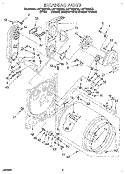 BULKHEAD Diagram and Parts List for LGP7858AN2  Whirlpool Dryer