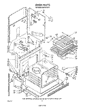 OVEN Diagram and Parts List for RS675PXK0  Whirlpool Range