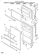 DOOR Diagram and Parts List for ET16JMXBN00  Whirlpool Refrigerator
