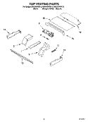 TOP VENTING, OPTIONAL Diagram and Parts List for RBS305PDB13  Whirlpool Wall Oven