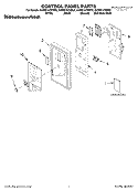 CONTROL PANEL PARTS Diagram and Parts List for KHMS147HBL2  KitchenAid Microwave