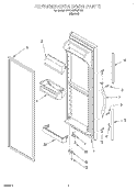 REFRIGERATOR DOOR Diagram and Parts List for 4YED22PQFN00  Whirlpool Refrigerator